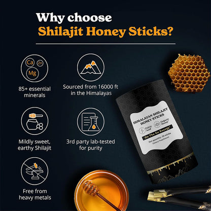 Elaris™ Himalayan Shilajit Honey Sticks
